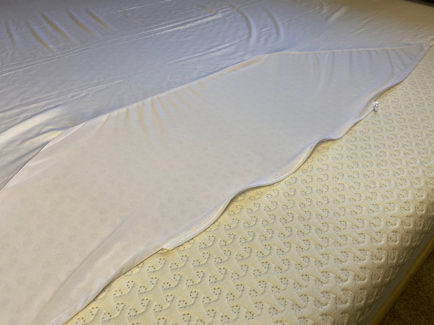 King Size White Fitted Flat Sheet Set